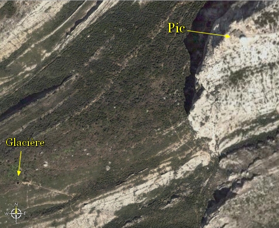 photo satellite du pic de bertagne